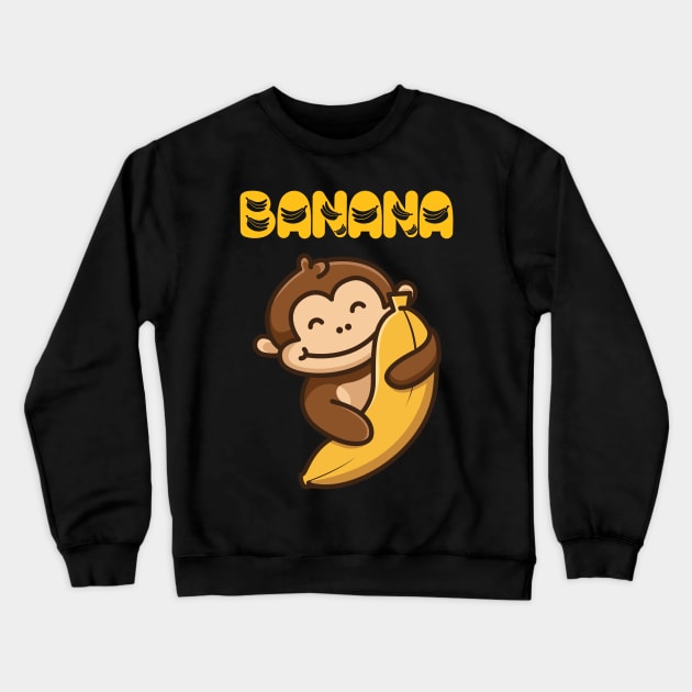 Banana Crewneck Sweatshirt by Jhontee